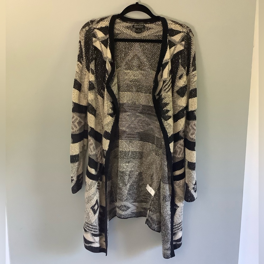 Lucky Brand Aztec Open-Front Duster Cardigan